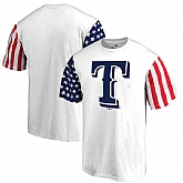 Men's Texas Rangers Fanatics Branded Stars & Stripes T-Shirt White FengYun,baseball caps,new era cap wholesale,wholesale hats